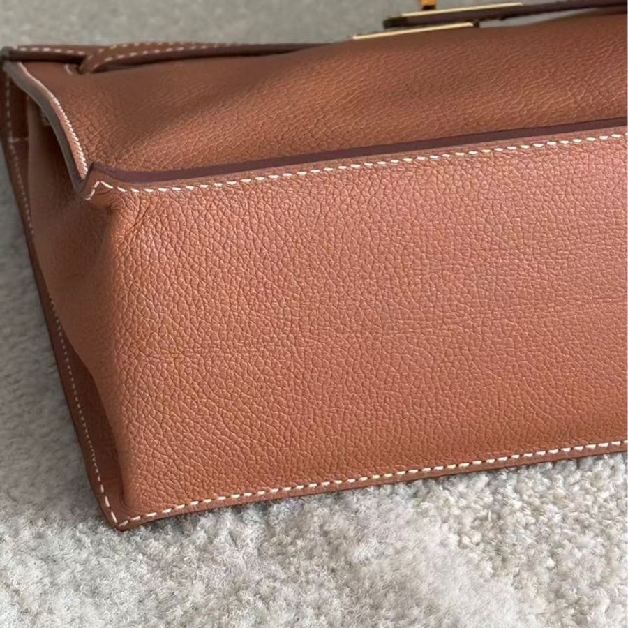 Hermes kelly danse金棕金扣ev皮全新閒置配件塵袋盒子-3