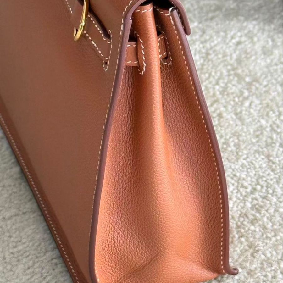 Hermes kelly danse金棕金扣ev皮全新閒置配件塵袋盒子-4