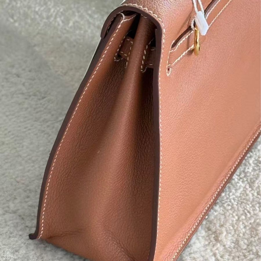Hermes kelly danse金棕金扣ev皮全新閒置配件塵袋盒子-14