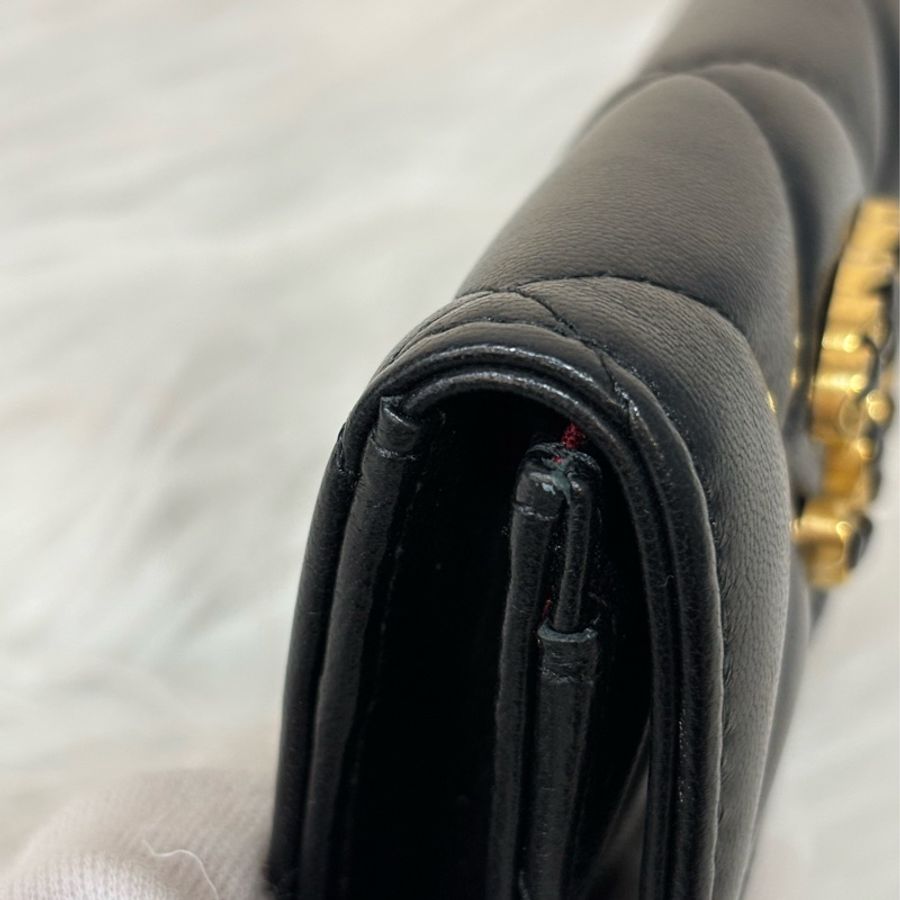 CHANEL AP1790 19系列 黑色羊皮 金釦 信用卡夾 零錢包 名片夾 錢包-13