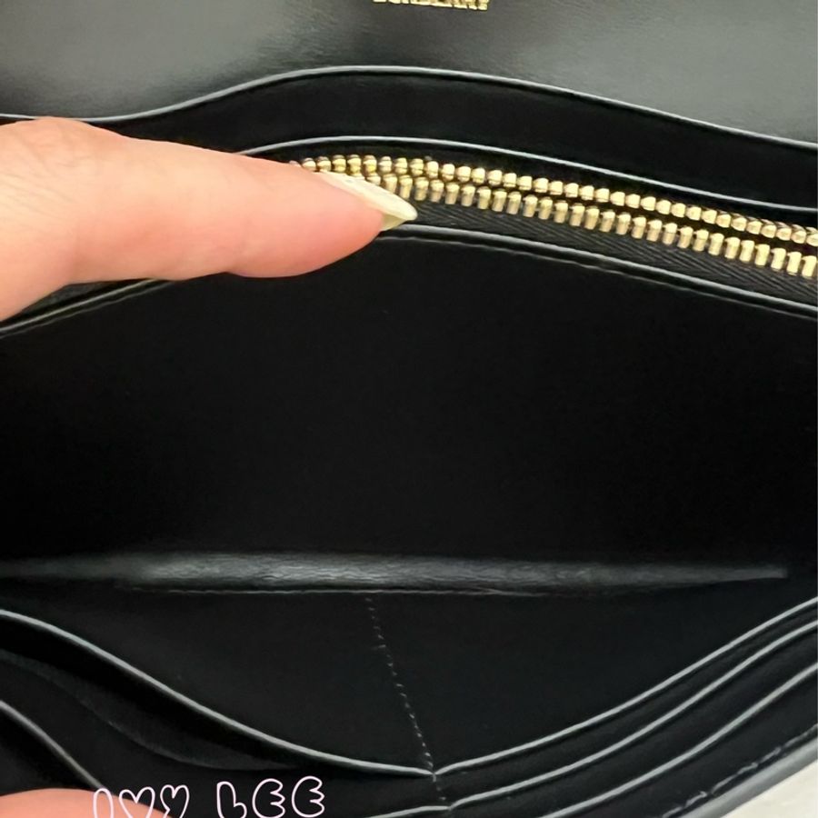 BURBERRY 巴寶莉 80730801 經典格紋帆布翻蓋信封 皮夾 長夾 正品 二手精品-5