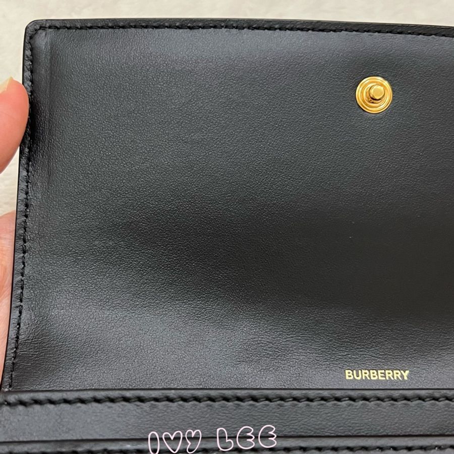 BURBERRY 巴寶莉 80730801 經典格紋帆布翻蓋信封 皮夾 長夾 正品 二手精品-17