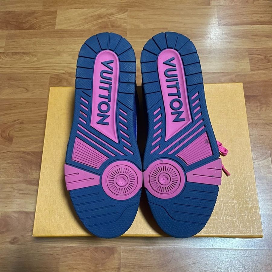 Lv Trainer紫粉 路易威登正品猛男紫色 尺碼:41碼-4