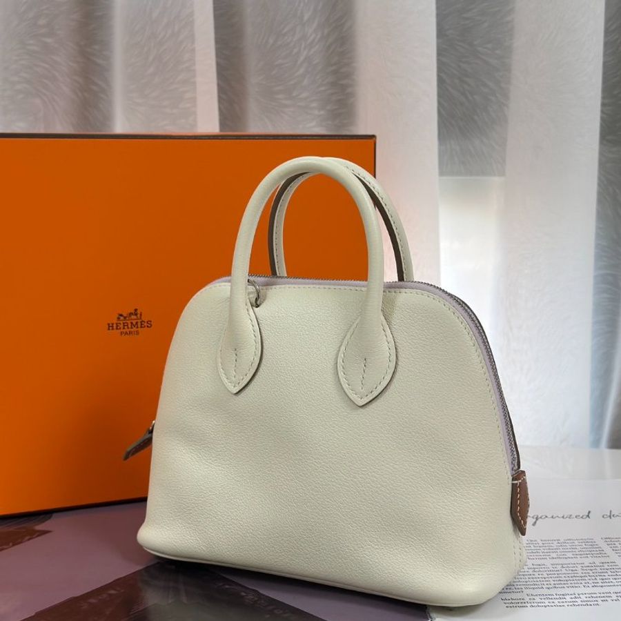 HERMES Mini bolide - 蘑菇白/夢幻紫/金棕 B-3