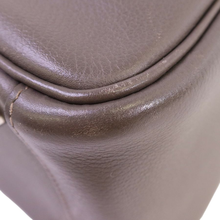 HERMES Evercolor皮革Lindy 26銀扣手挽肩背兩用袋Etain-13