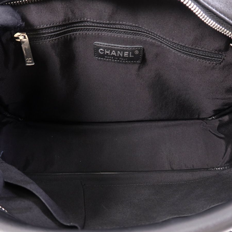 CHANEL 牛皮皮革Shoulder Bag銀扣鏈帶肩背袋-4