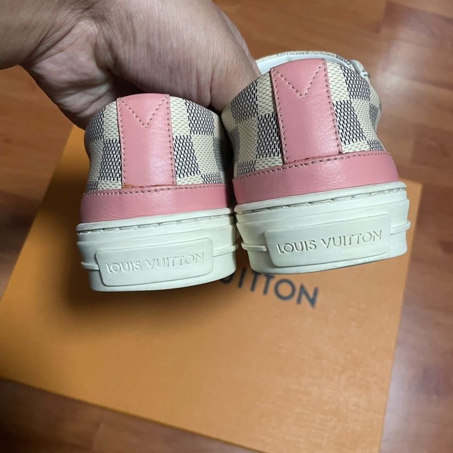 Lv Stellar Damier Azur低幫 路易威登棋盤格板鞋 37碼-4