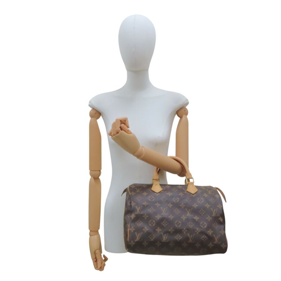 棕色 原花帆布 SPEEDY 30 手提包【LOUIS VUITTON LV 路易威登】 M41526-9