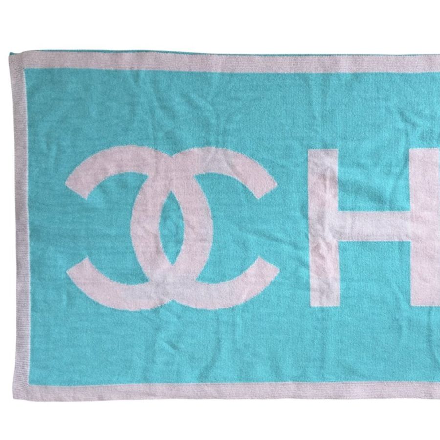 CHANEL CC 純羊絨 圍巾-3