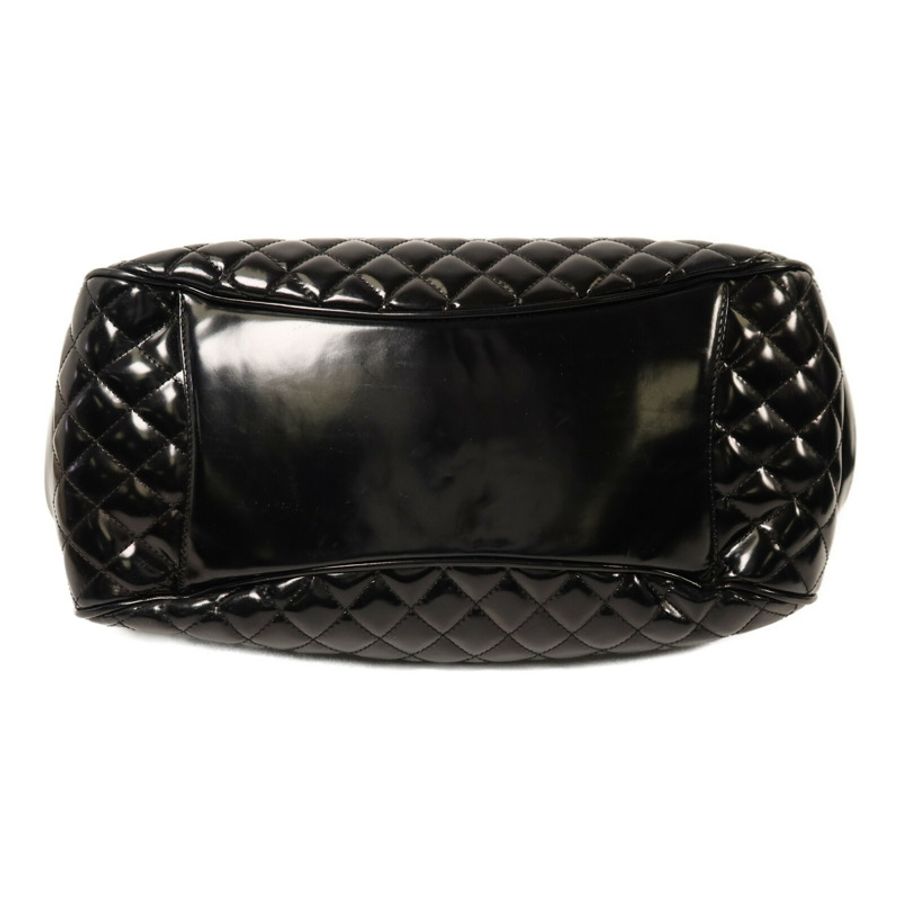 CHANEL 漆皮皮革2 way Shoulder金扣手挽肩背兩用袋 鏈帶-3