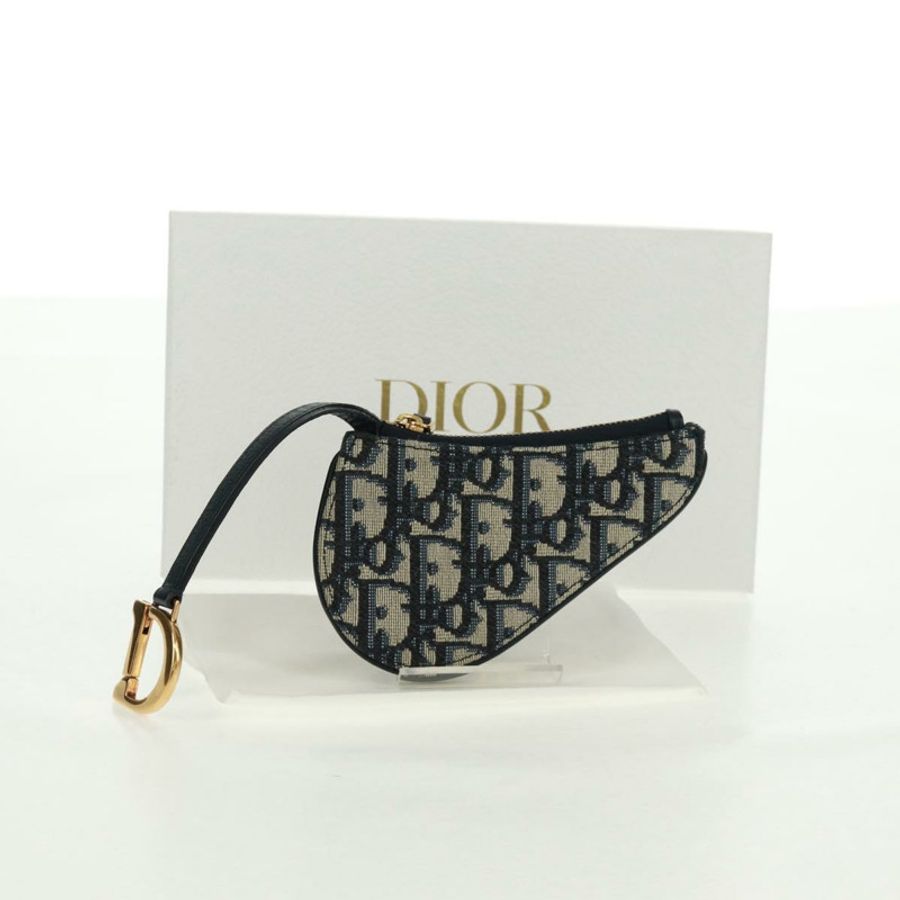 【日本直送】Christian Dior Trotter帆布馬鞍包 海軍藍 金色 正品 bs32208V-11