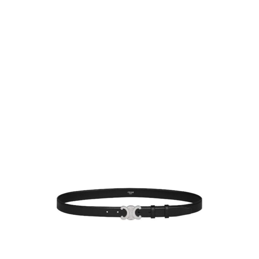 Celine 女士 中號 Triomphe Taurillon 皮革腰帶65 70 75 80 85 90 95 100碼2.5cm-0
