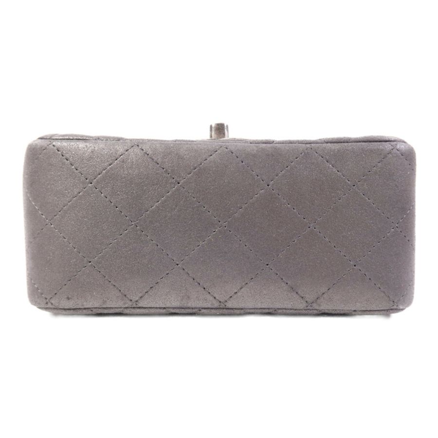 CHANEL 牛皮皮革Mini Classic 17銀扣鏈帶肩背袋-3