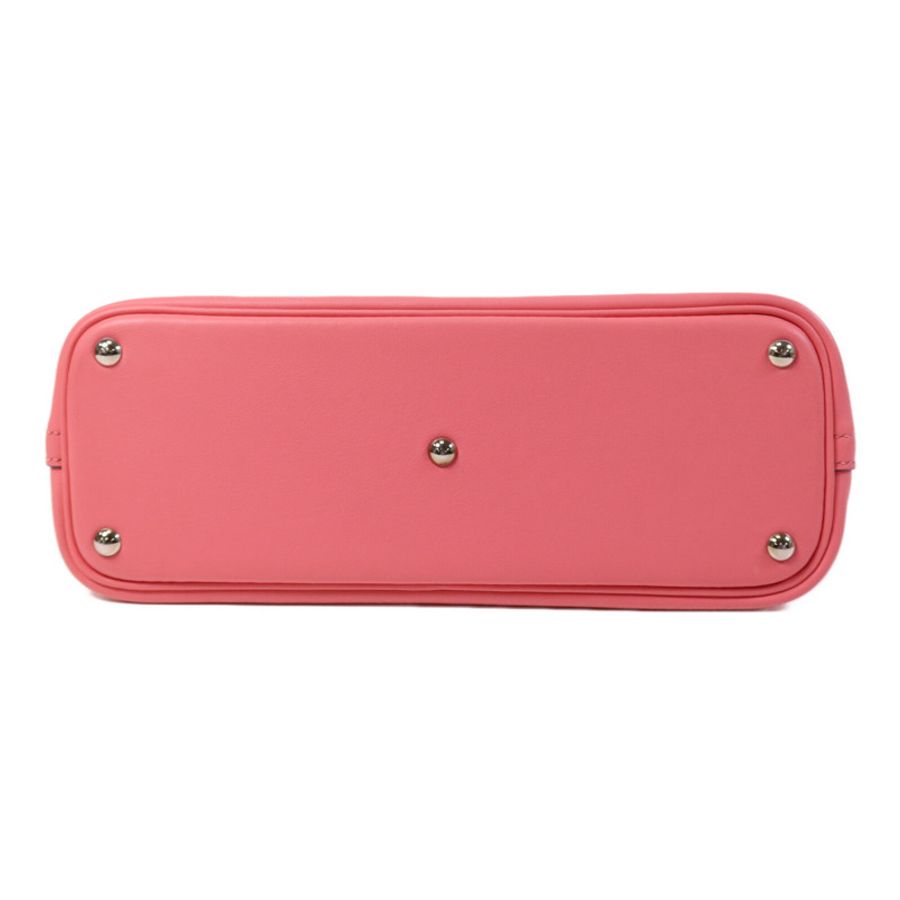 HERMES Swift皮革Bolide 27銀扣手挽肩背兩用袋Rose Azalee-3