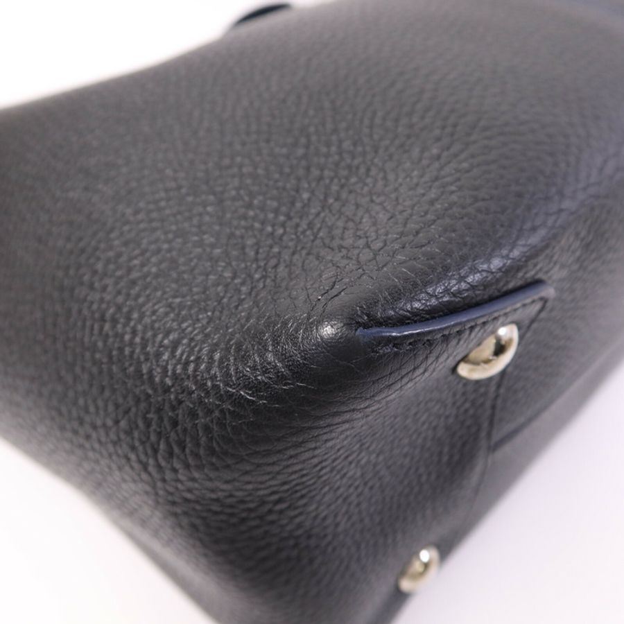 LOUIS VUITTON Taurillon Pernelle銀扣手挽肩背兩用袋-9