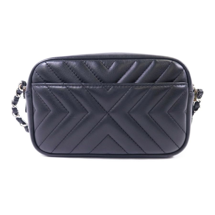 CHANEL 羊皮皮革Shoulder Bag銀扣鏈帶肩背袋-1