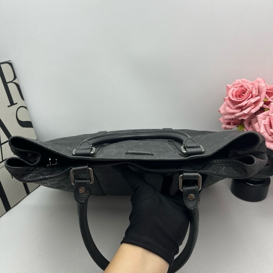 99新古馳/Gucci 黑色帆布 尺寸40x37-6