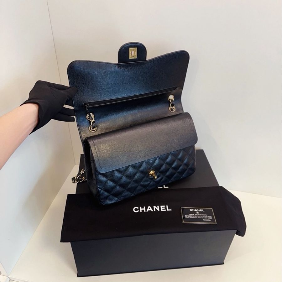 ✨Chanel 牛皮 jumbo 閒置新 配件齊 側背斜背皆可🖤-7