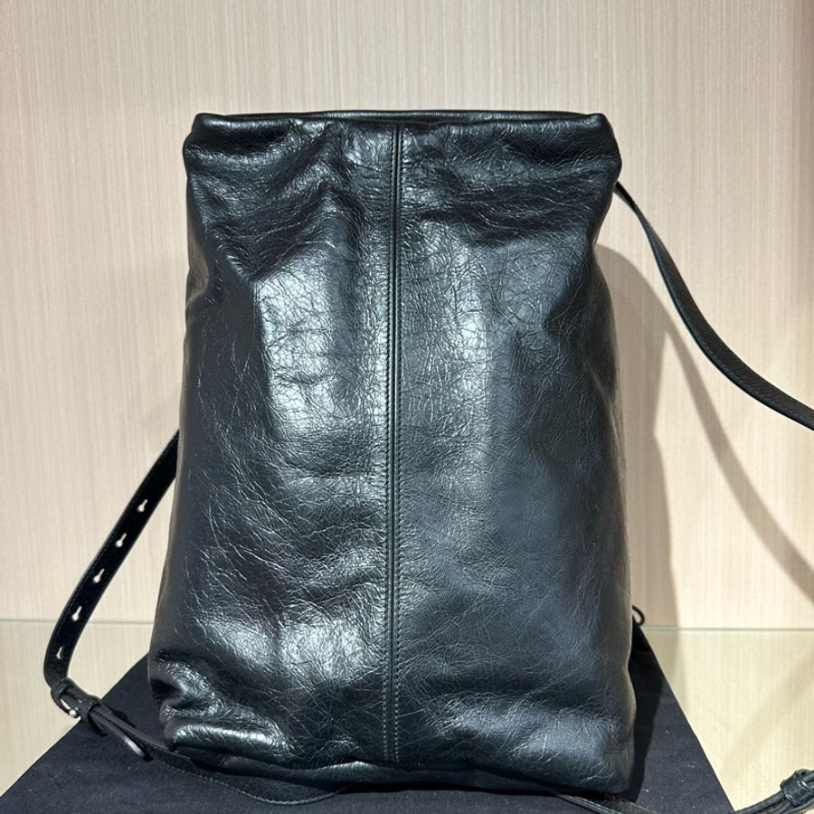 GUCCI古驰 互扣式双G书包背包双肩 黑色-4