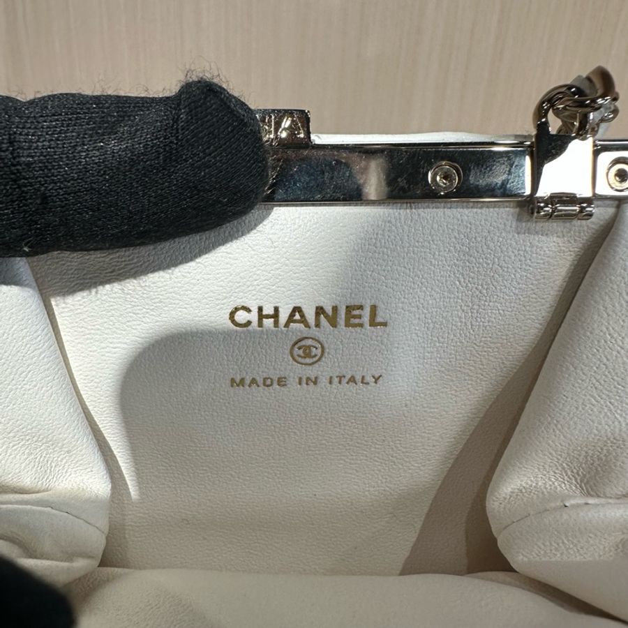Chanel 香奈兒22Bmini白金蛙口包鏈條包-6