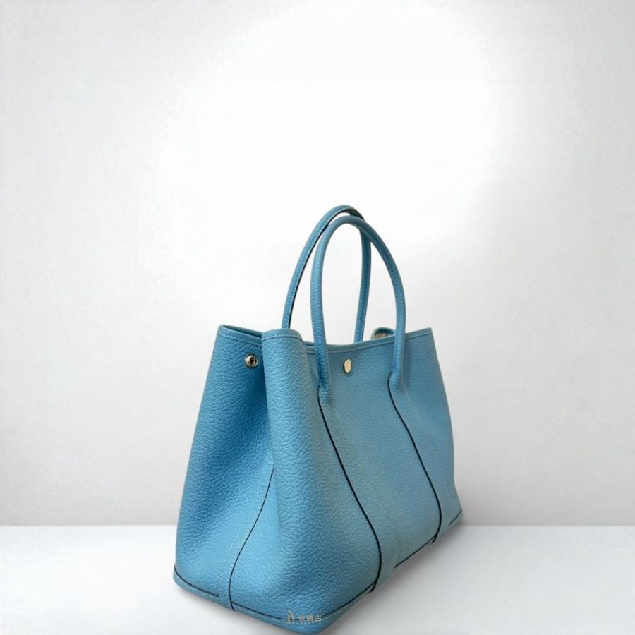 JS0028-Hermes P3北方藍Vache Country皮Garden Party36-2