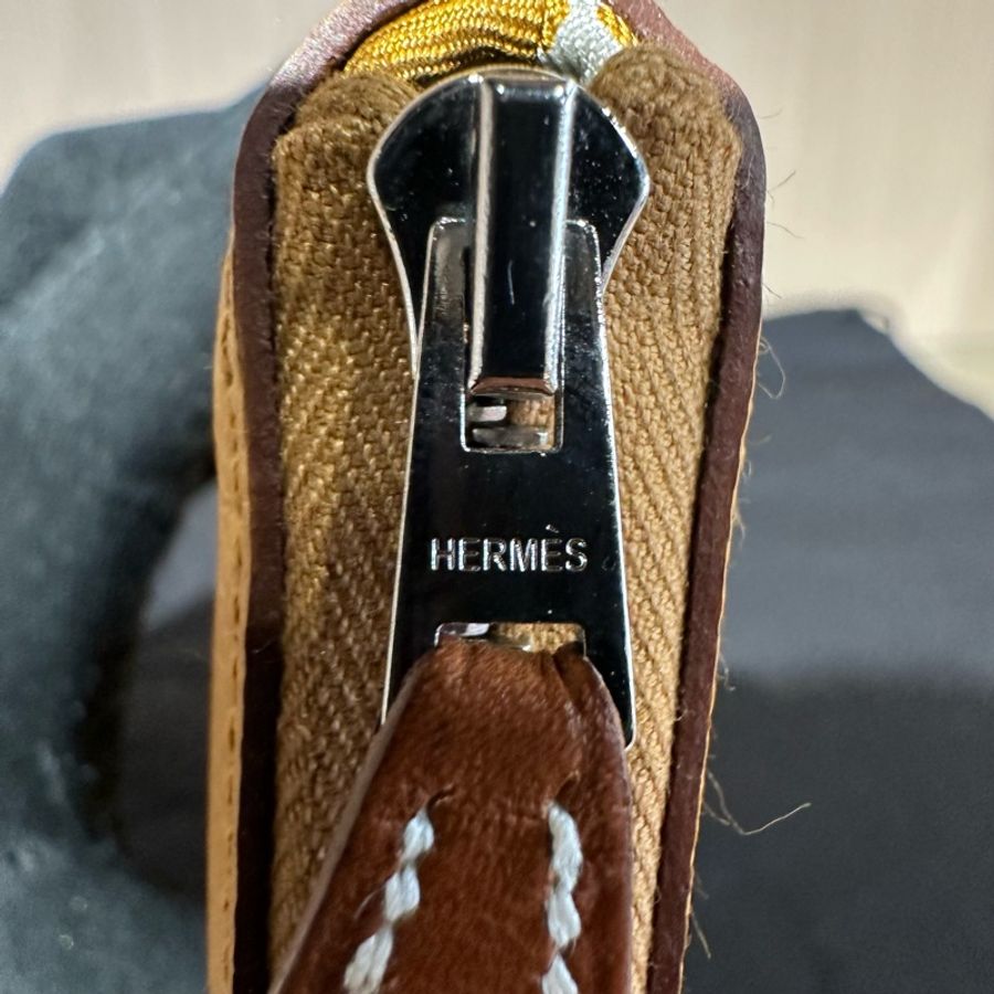 Hermes愛馬仕silk in 長款拉鍊錢包 芝麻色-6