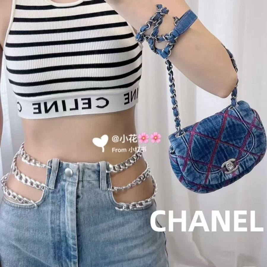 Chanel 牛仔馬鞍-5