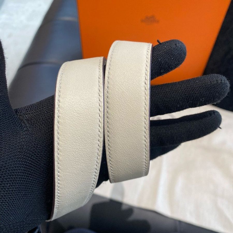 愛馬仕Hermes Lindy 奶油白銀扣Swift皮迷你包-5