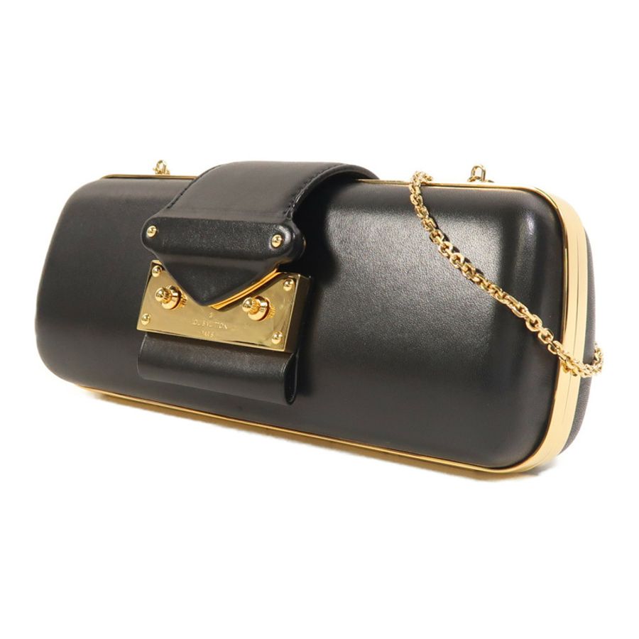 LOUIS VUITTON 牛皮皮革Chain Shoulder金扣鏈帶肩背袋-2