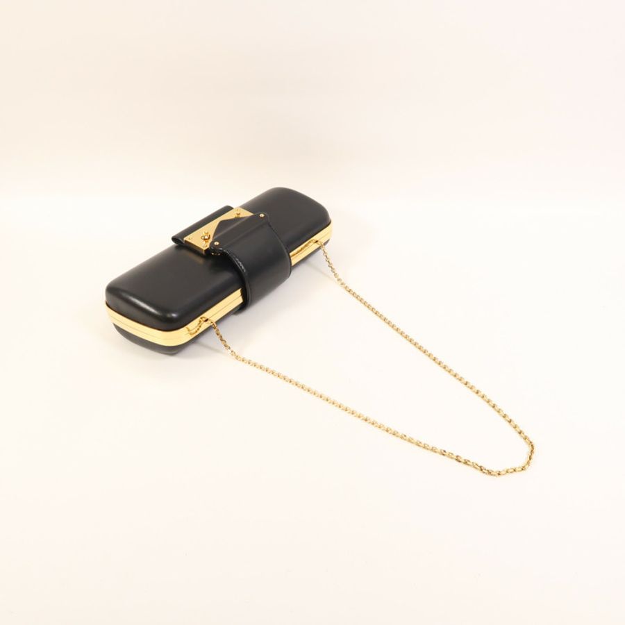 LOUIS VUITTON 牛皮皮革Chain Shoulder金扣鏈帶肩背袋-8