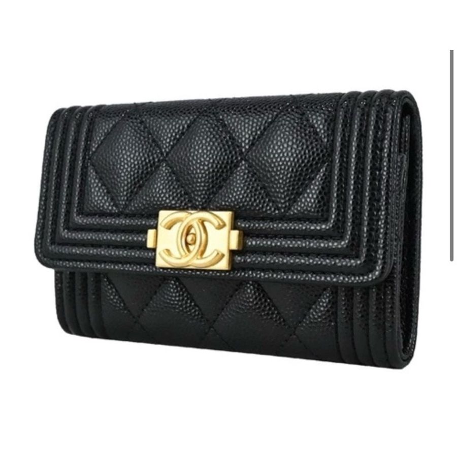 Chanel boy零錢包 晶片款 近全新-4