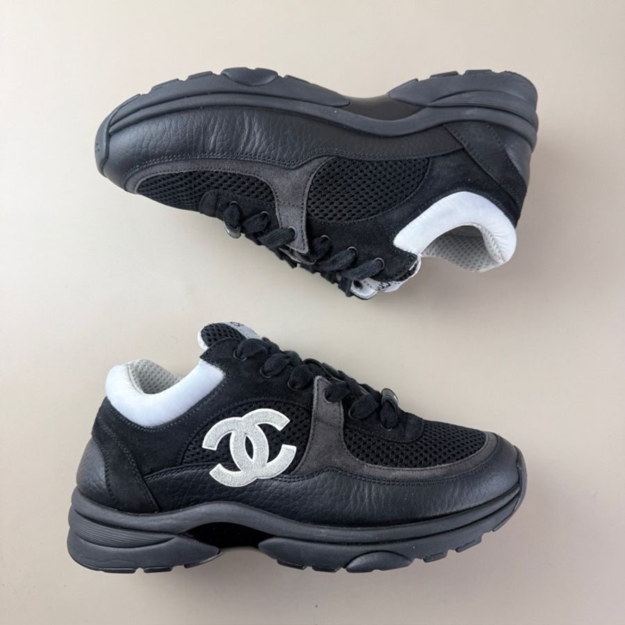 CHANEL/香奈兒 黑白熊貓雙C運動鞋 36碼 95新-3
