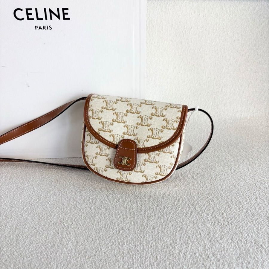 Celine老花mini凱旋門馬鞍包14*12*4 98新配件盒子塵袋-5