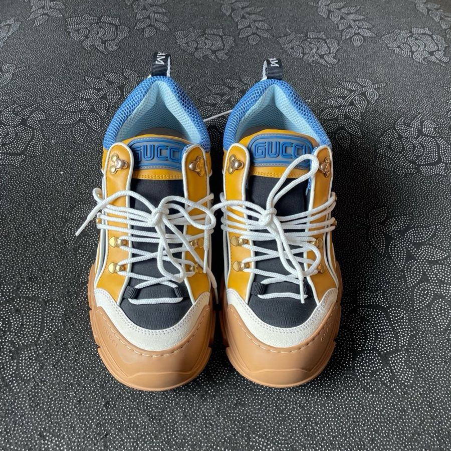 閒置新 gucci黃棕登山鞋42碼 無盒無塵袋-1