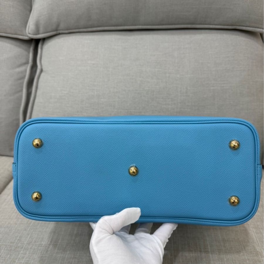 愛馬仕Hermes bolide 30 北方藍EP皮金釦 D刻-11