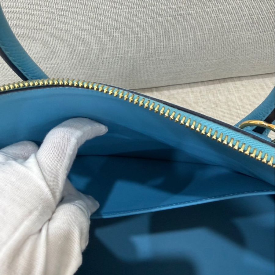愛馬仕Hermes bolide 30 北方藍EP皮金釦 D刻-24