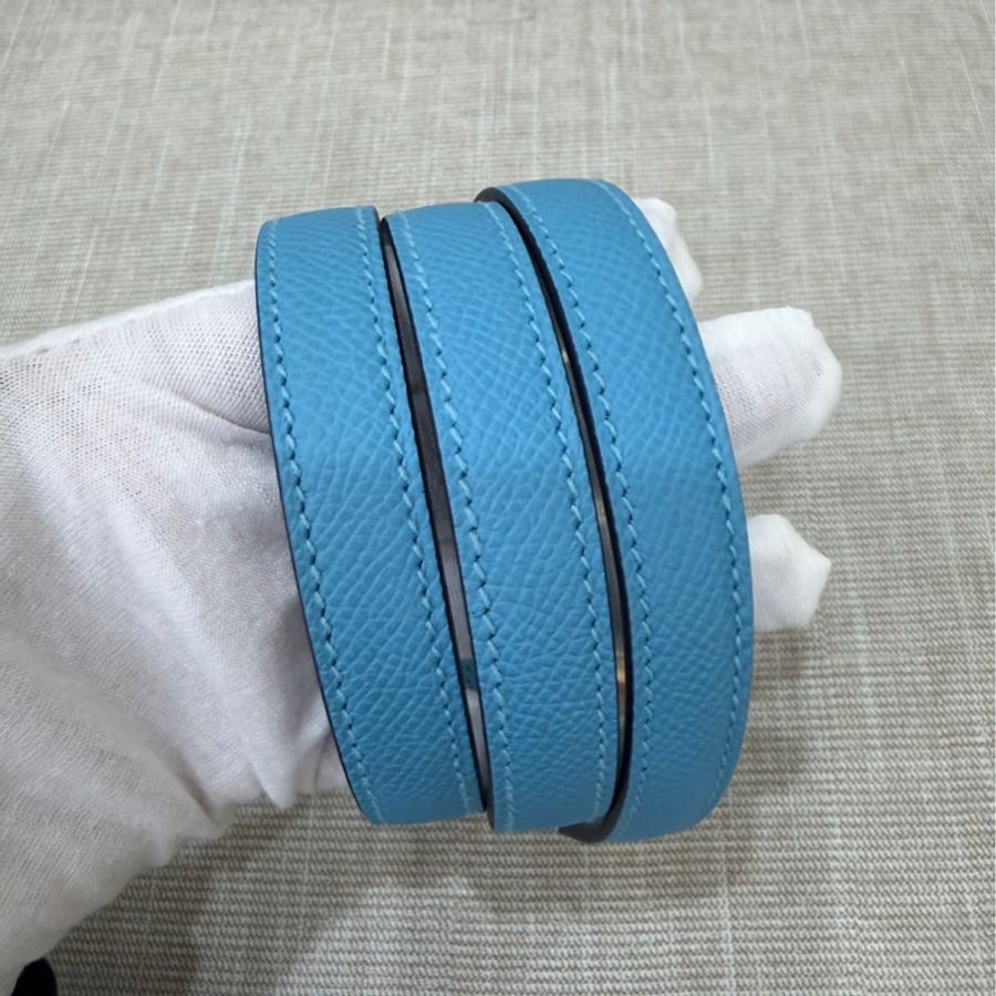 愛馬仕Hermes bolide 30 北方藍EP皮金釦 D刻-32