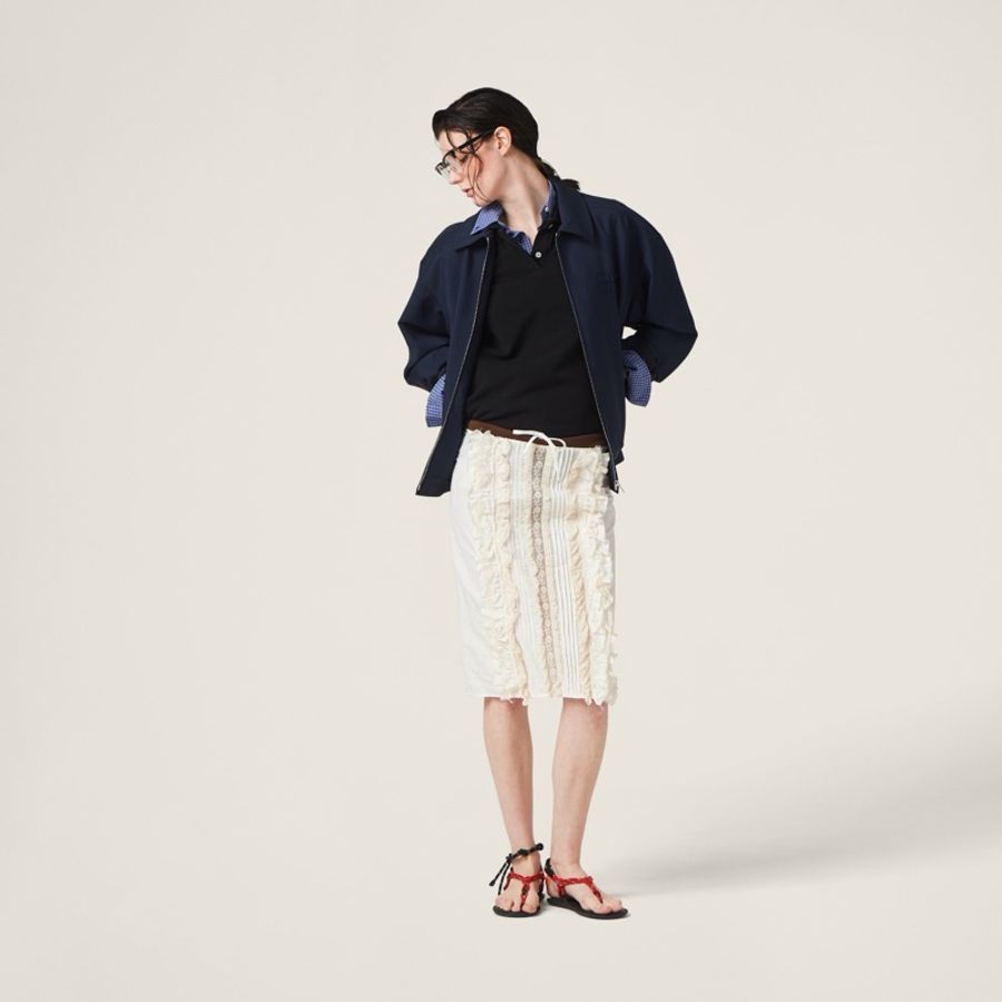 Miu Miu 女士 徽標刺繡羊毛休閒夾克IT-36 IT-38 IT-40 IT-42 IT-44 IT-46 IT-48碼-5