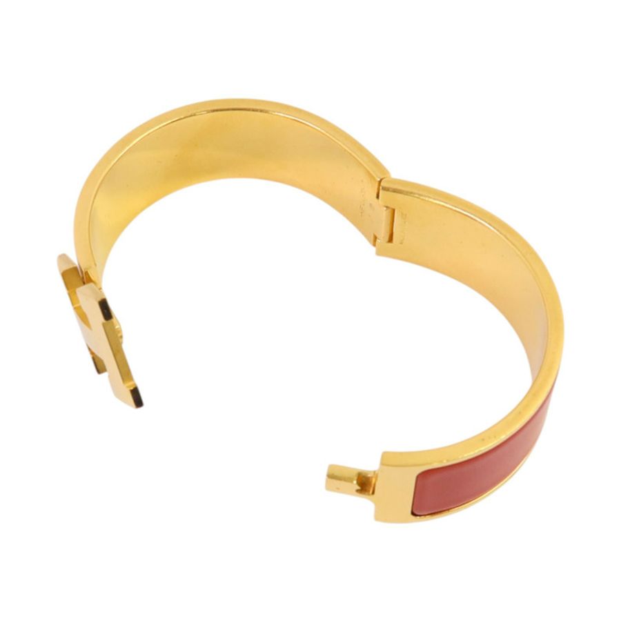 HERMES 金屬/琺瑯Clic-Clac H Bracelet金扣手鏈-4
