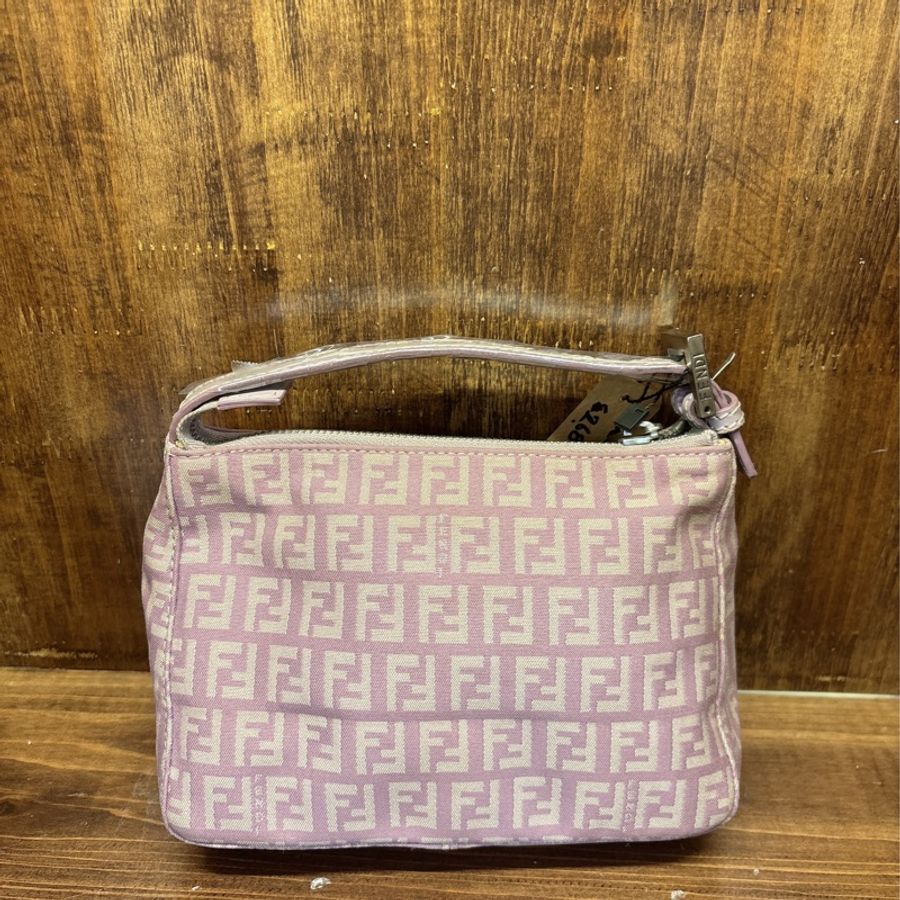 Fendi 粉色 FF 標誌手提包-0