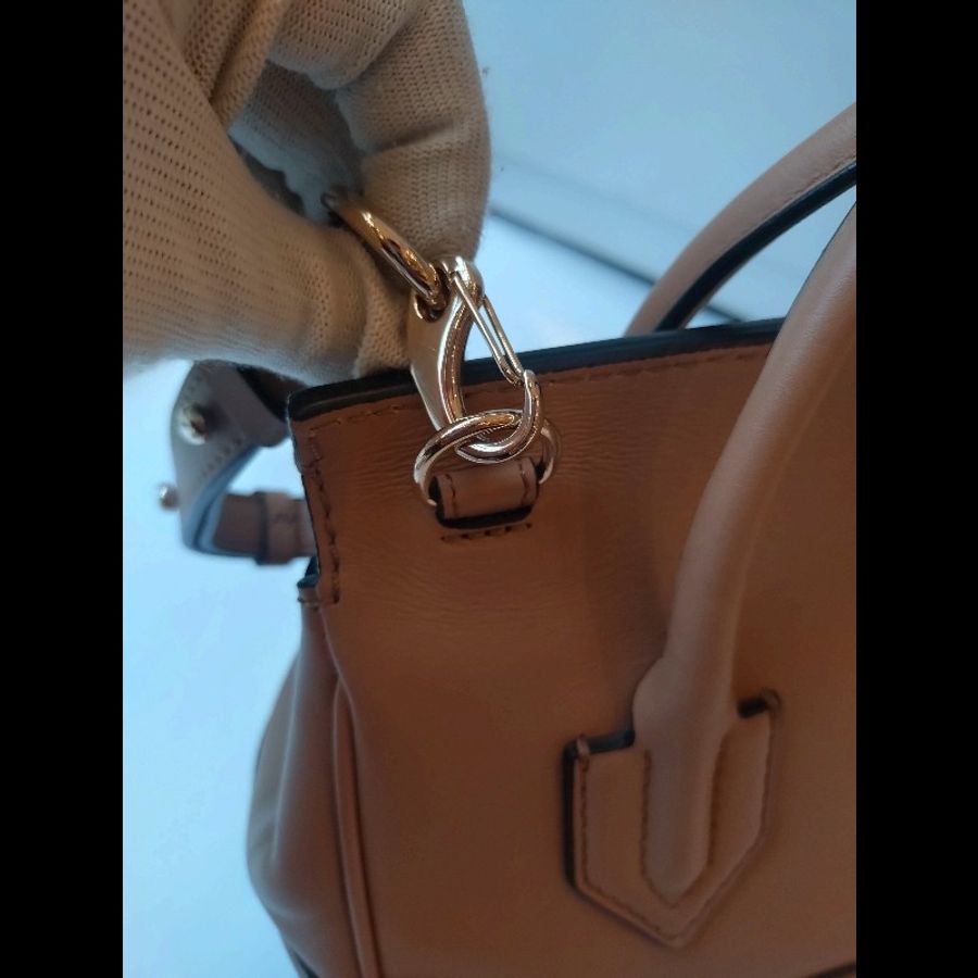 Versace 駝色皮革梅杜莎釦兩用包-22