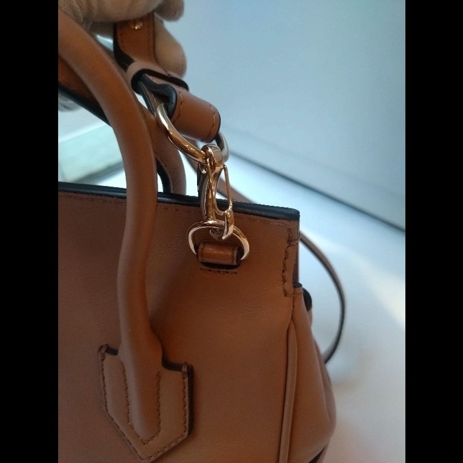Versace 駝色皮革梅杜莎釦兩用包-23