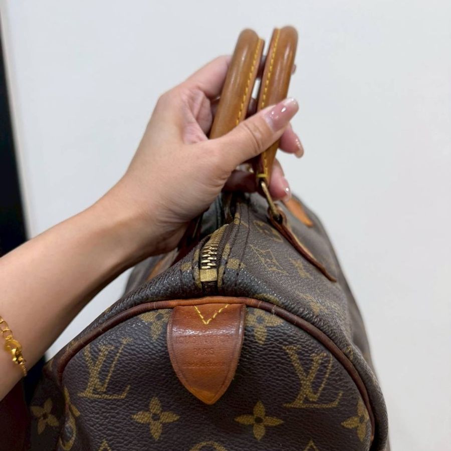 LV 路易威登 老花 speedy 30 手提包 斜背包 側背包 肩背包-9