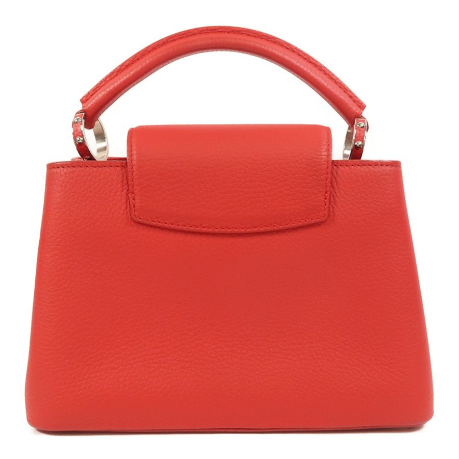 LOUIS VUITTON Taurillon Capucines BB銀扣手挽肩背兩用袋-1