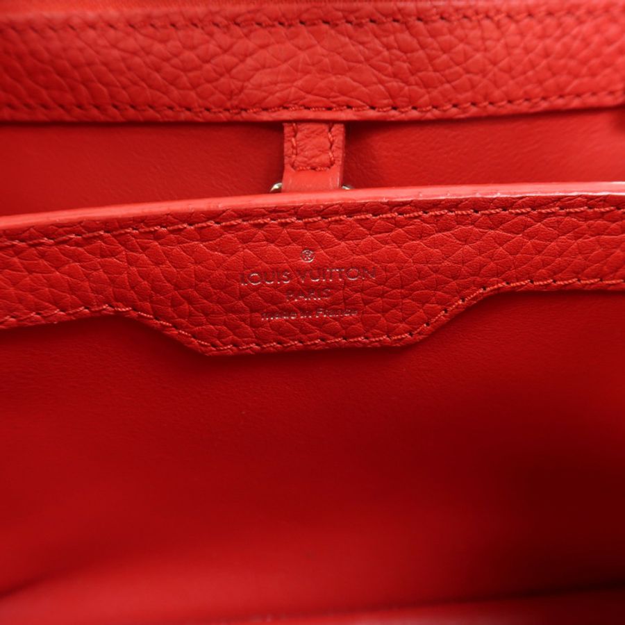 LOUIS VUITTON Taurillon Capucines BB銀扣手挽肩背兩用袋-5