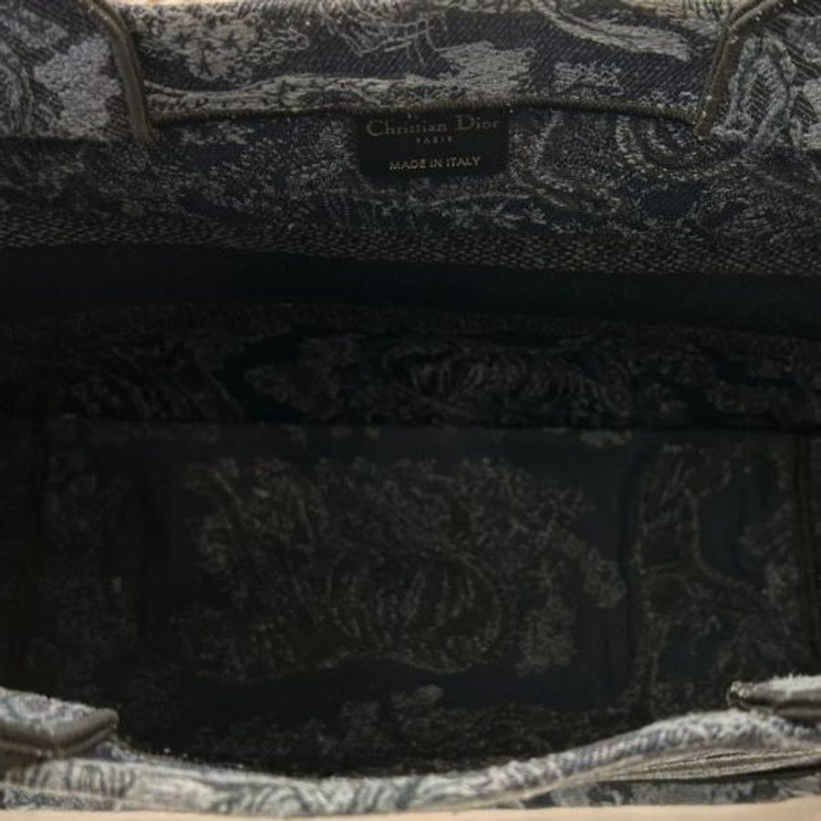 DIOR藍色刺繡TOTE-7