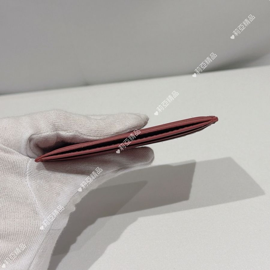 莉亞精品♡ BV 磚紅卡包 二手美品-10