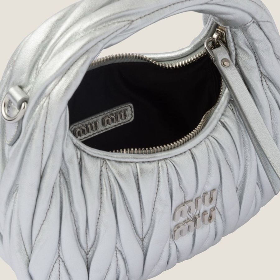 Miu Miu 女士 迷你Wander Matelassé單肩包均碼碼MINI、17.5cm*5.5cm*14cm-4