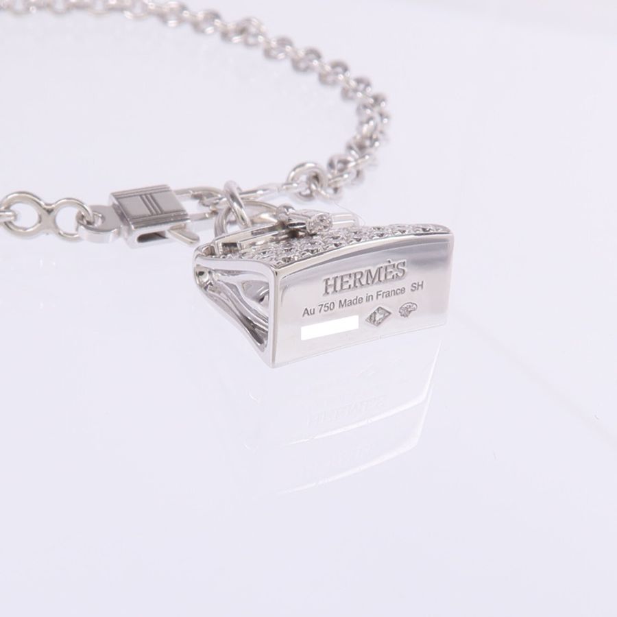 HERMES 18K白金Amulettes Kelly Bracelet鑽石手鏈-6