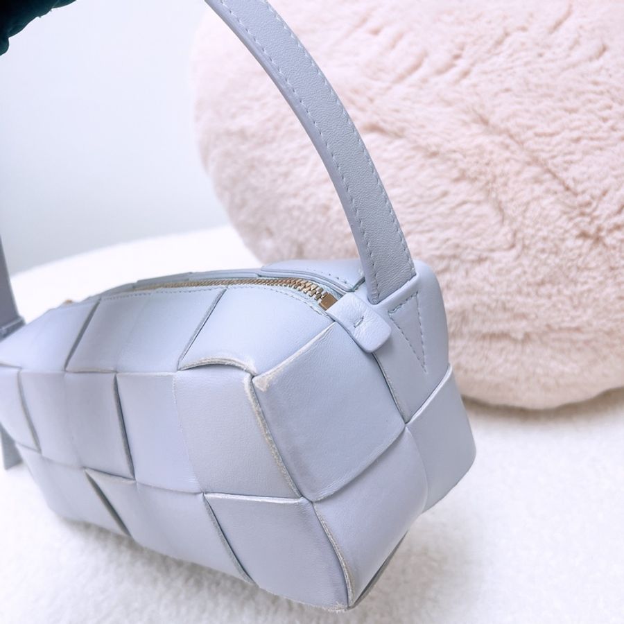 Bv brick cassette 淺紫編織格腋下包-8